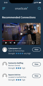 SmallScale App Connections View