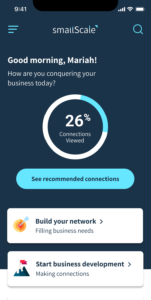 SmallScale App Dashboard View