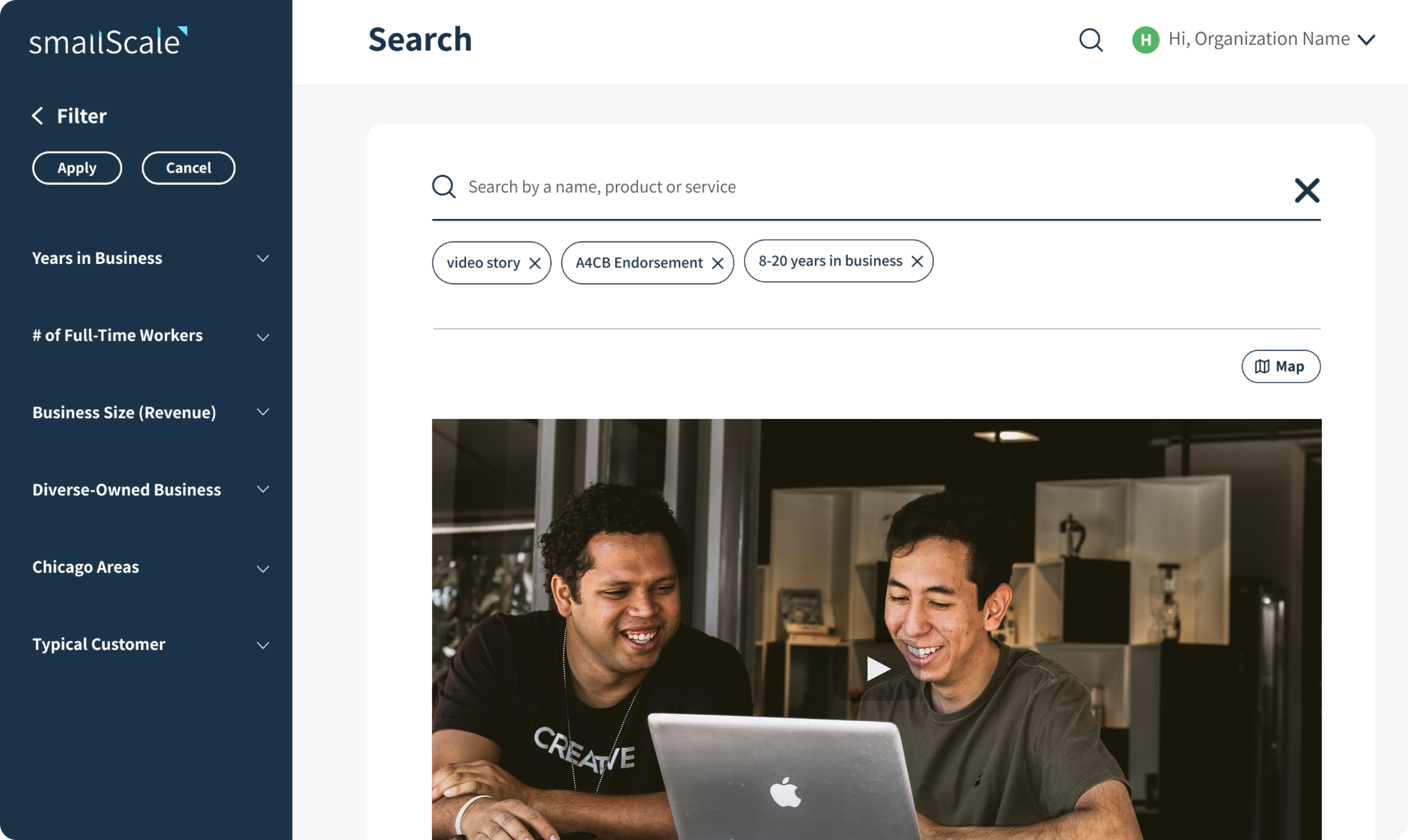 SmallScale Search Screenshot
